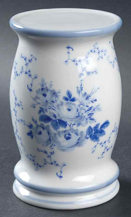 Sophia (Blue) 6" Pillar Candleholder by Laura Ashley-1