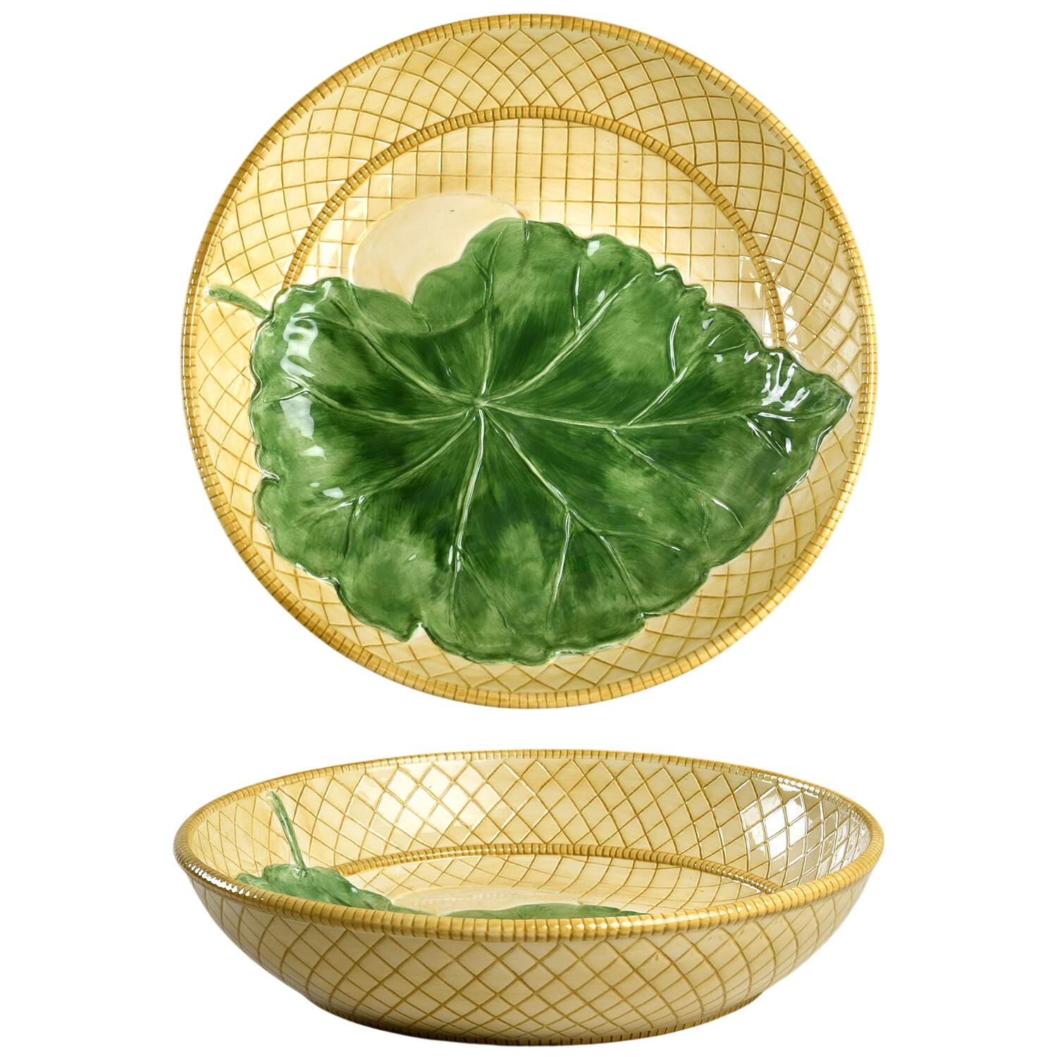 Rainforest Chip Bowl/Plate for Chip & Dip Set by 222 Fifth (PTS)-1