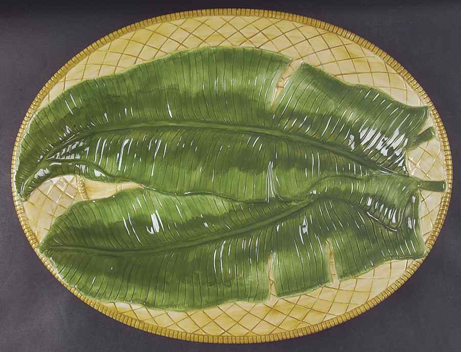 Rainforest 16" Oval Serving Platter by 222 Fifth (PTS)-1