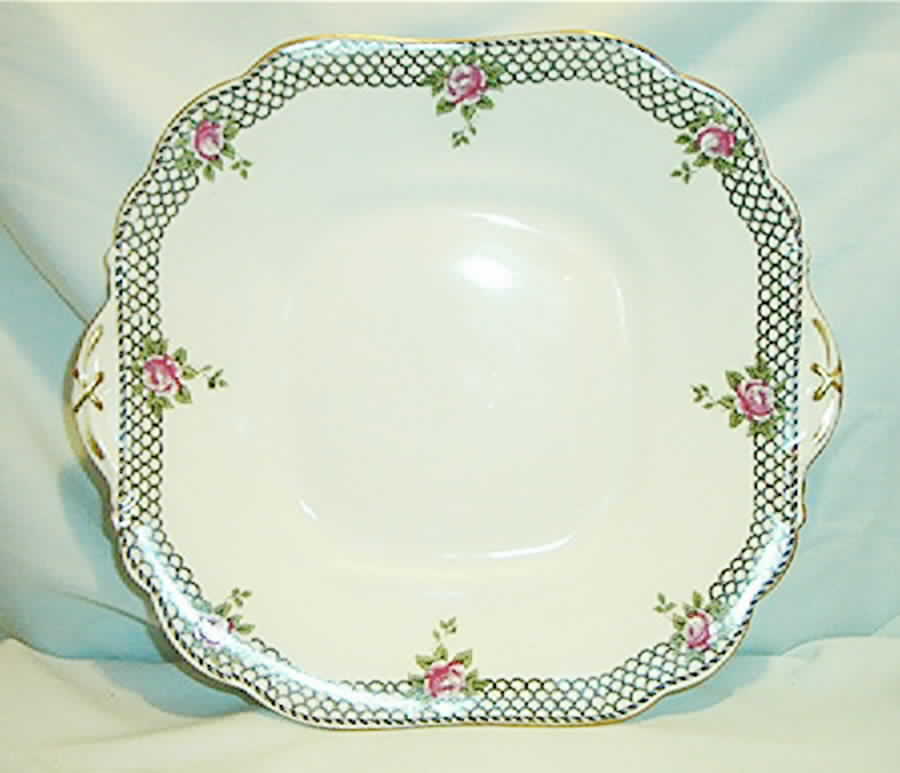 A3082 Square Handled Cake Plate by John  Aynsley & Sons-1
