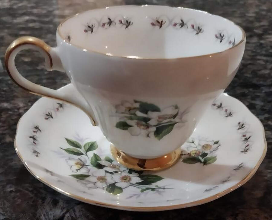 Simplicity Footed Cup & Saucer Set by Adderley-1