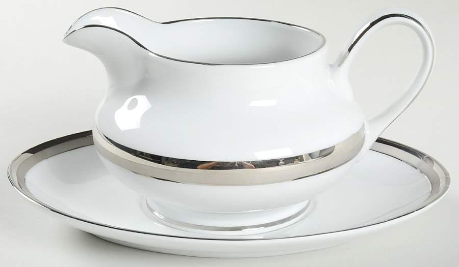 State Platinum Gravy Boat & Underplate by 111 State-1