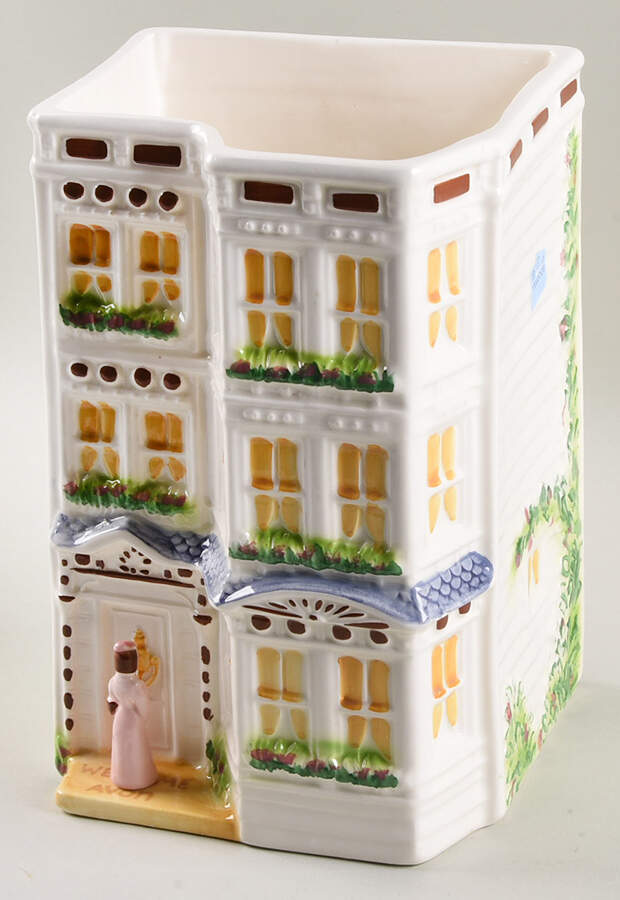 Townhouse Canister Collection (4 Pcs) Cookie Jar No Lid by Avon-1