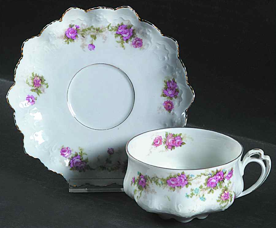 1796 Flat Cup & Saucer Set by Altrohlau-1