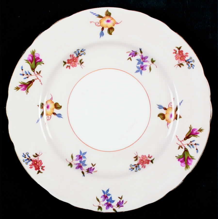 Gaiety (Light Peach Rim) Bread & Butter Plate by John  Aynsley & Sons-1