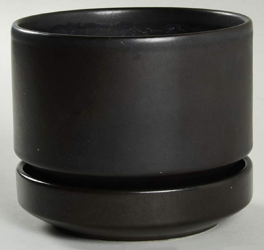 Liekki 4" Flower Pot with Underplate by Arabia of Finland-1