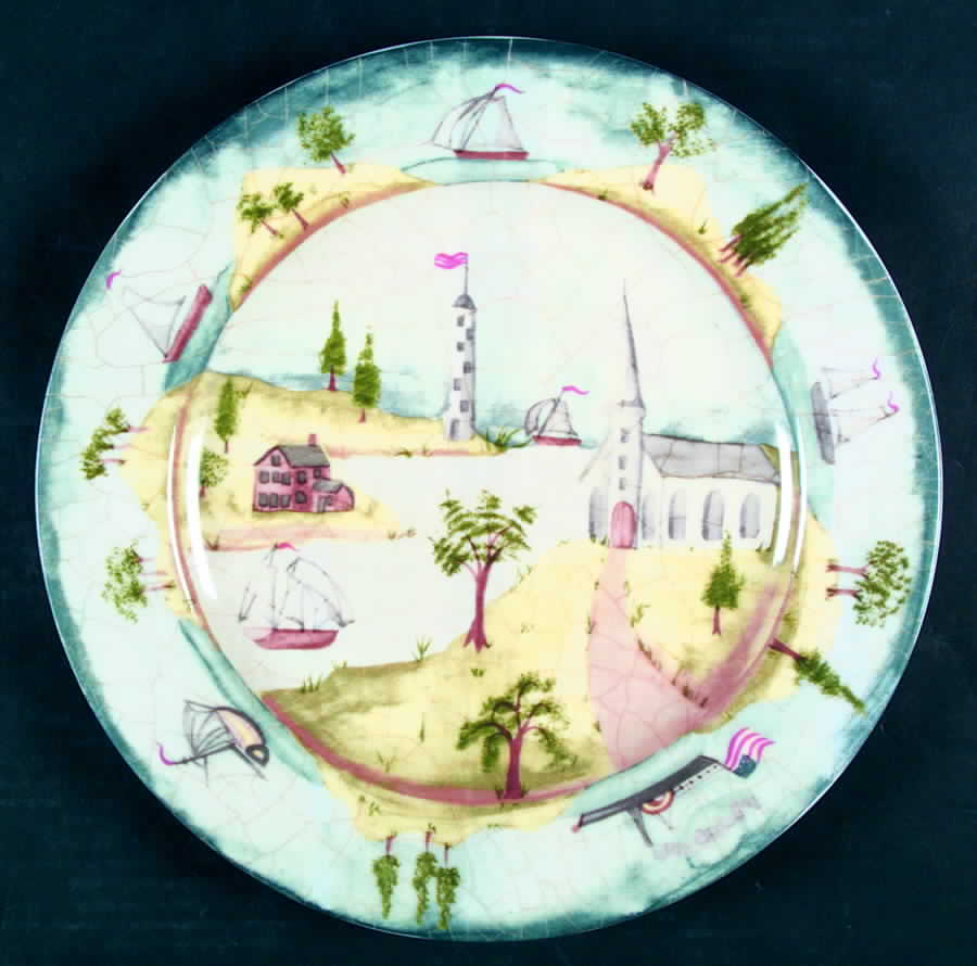 Porter's Village 12" Chop Plate (Round Platter) by 222 Fifth (PTS)-1