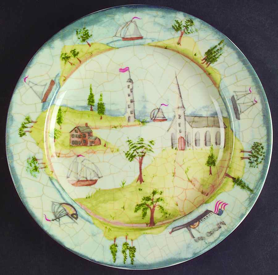 Porter's Village Salad/Dessert Plate by 222 Fifth (PTS)-1