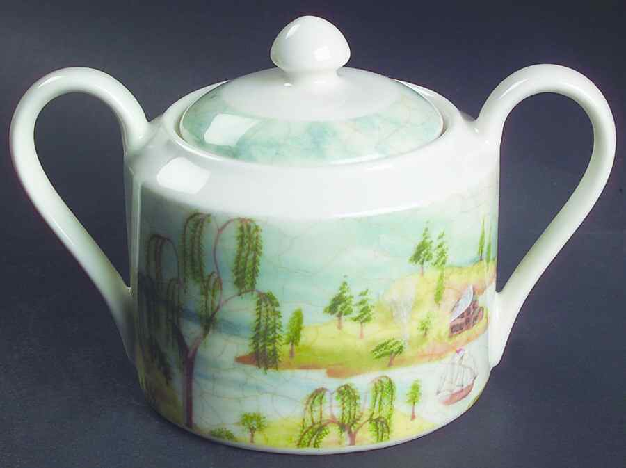 Porter's Village Sugar Bowl & Lid by 222 Fifth (PTS)-1