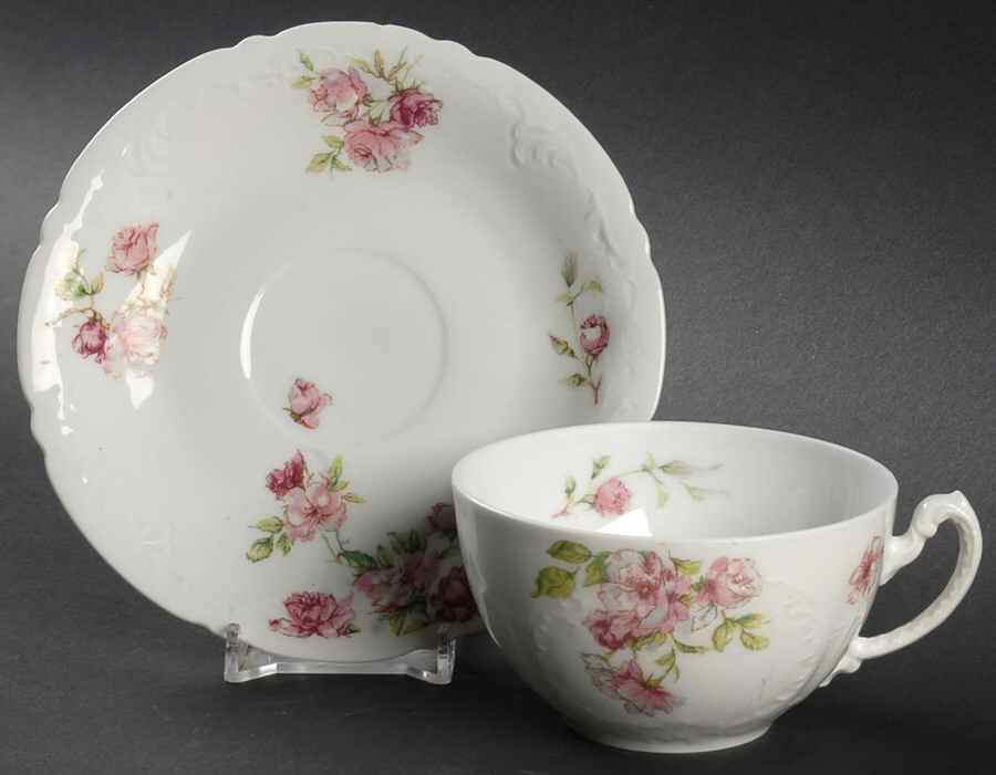 AUS315 Flat Cup & Saucer Set by Austria-1