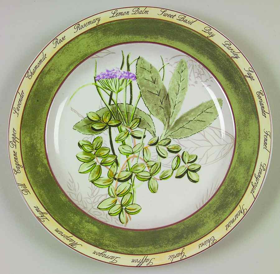 Bouquet Garni Butternut Salad/Dessert Plate by American Atelier-1