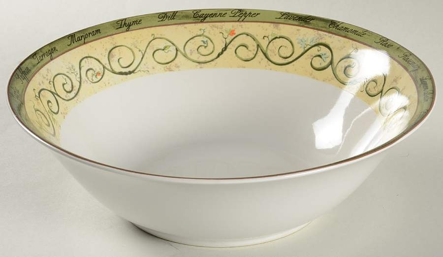 Bouquet Garni Butternut 9" Round Vegetable Bowl by American Atelier-1