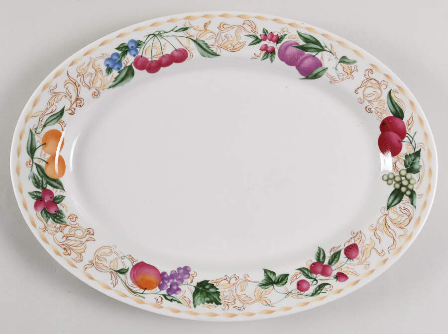Printemps 14" Oval Serving Platter by American Atelier-1