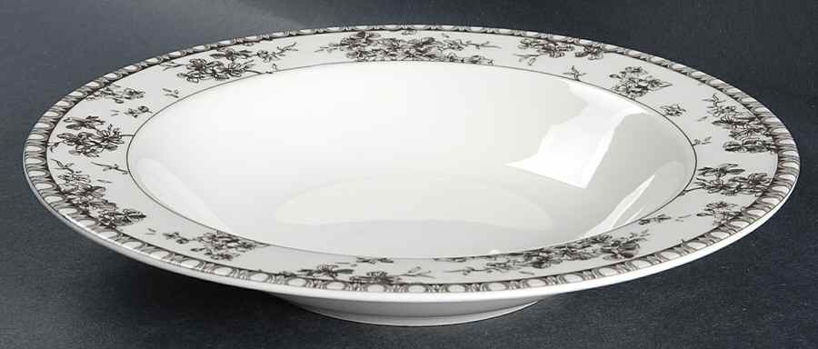 Toile Black Large Rim Soup Bowl by 222 Fifth (PTS)-1