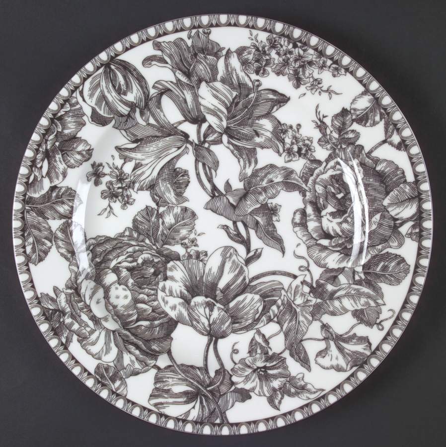 Toile Black 12" Chop Plate (Round Platter) by 222 Fifth (PTS)-1
