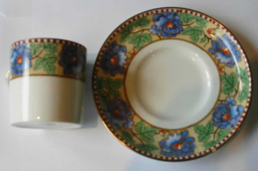B707 Flat Demitasse Cup & Saucer Set by John  Aynsley & Sons-1