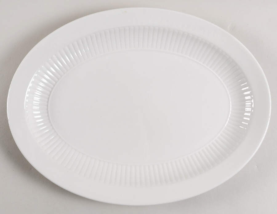 Empress (Cream) 13" Oval Serving Platter by Adams China-1