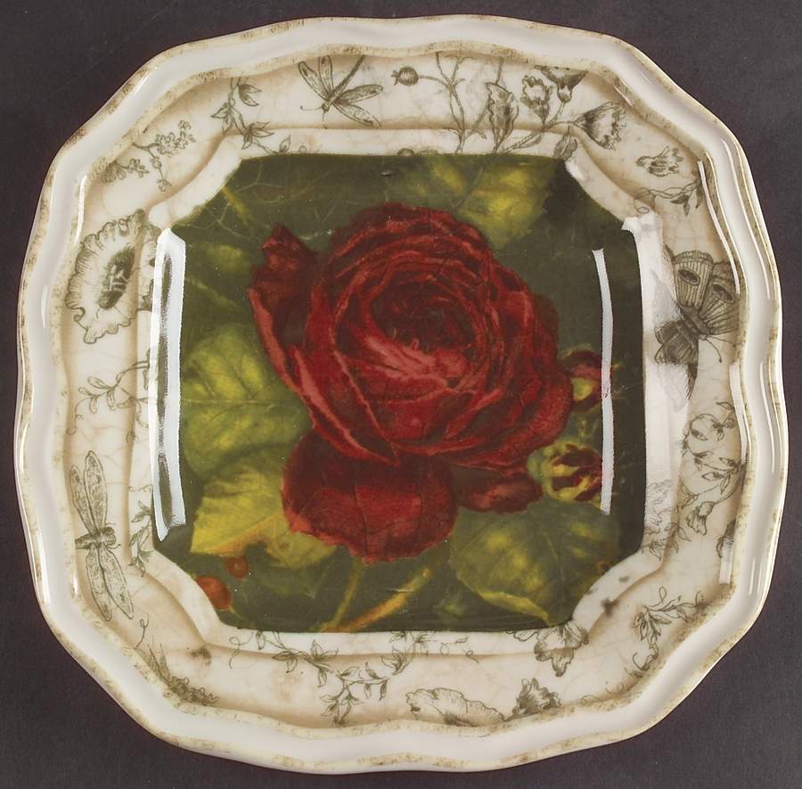 Floral Toile Accent Salad Plate by 222 Fifth (PTS)-1