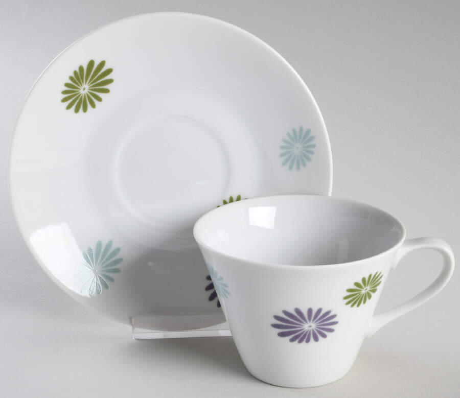 Late Summer Flat Cup & Saucer Set by Amcrest-1