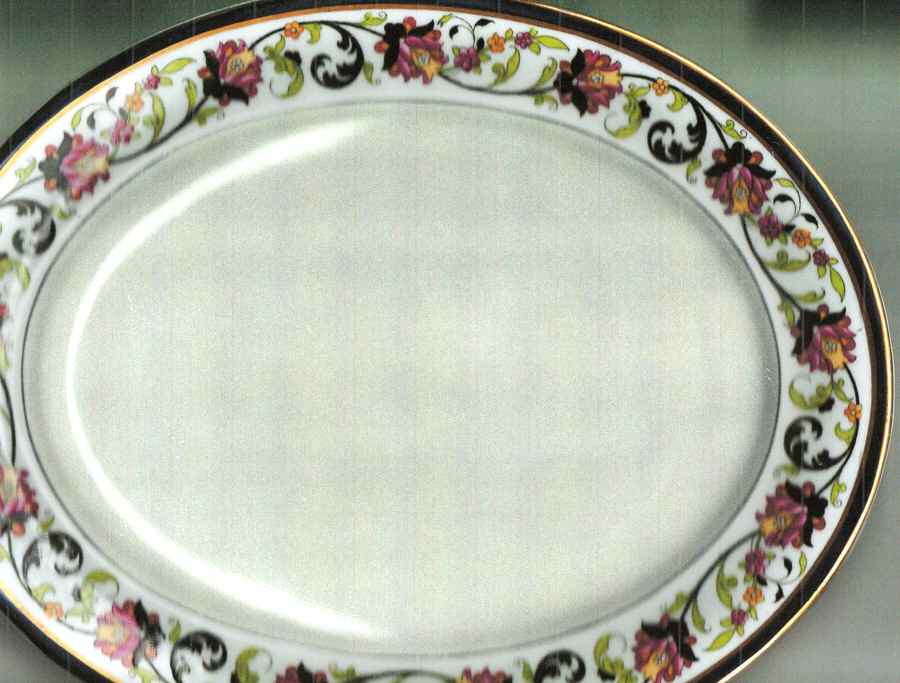 A4385 12" Oval Serving Platter by John  Aynsley & Sons-1