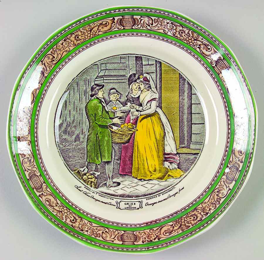 Cries of London (Multisided) Salad Plate by Adams China-1