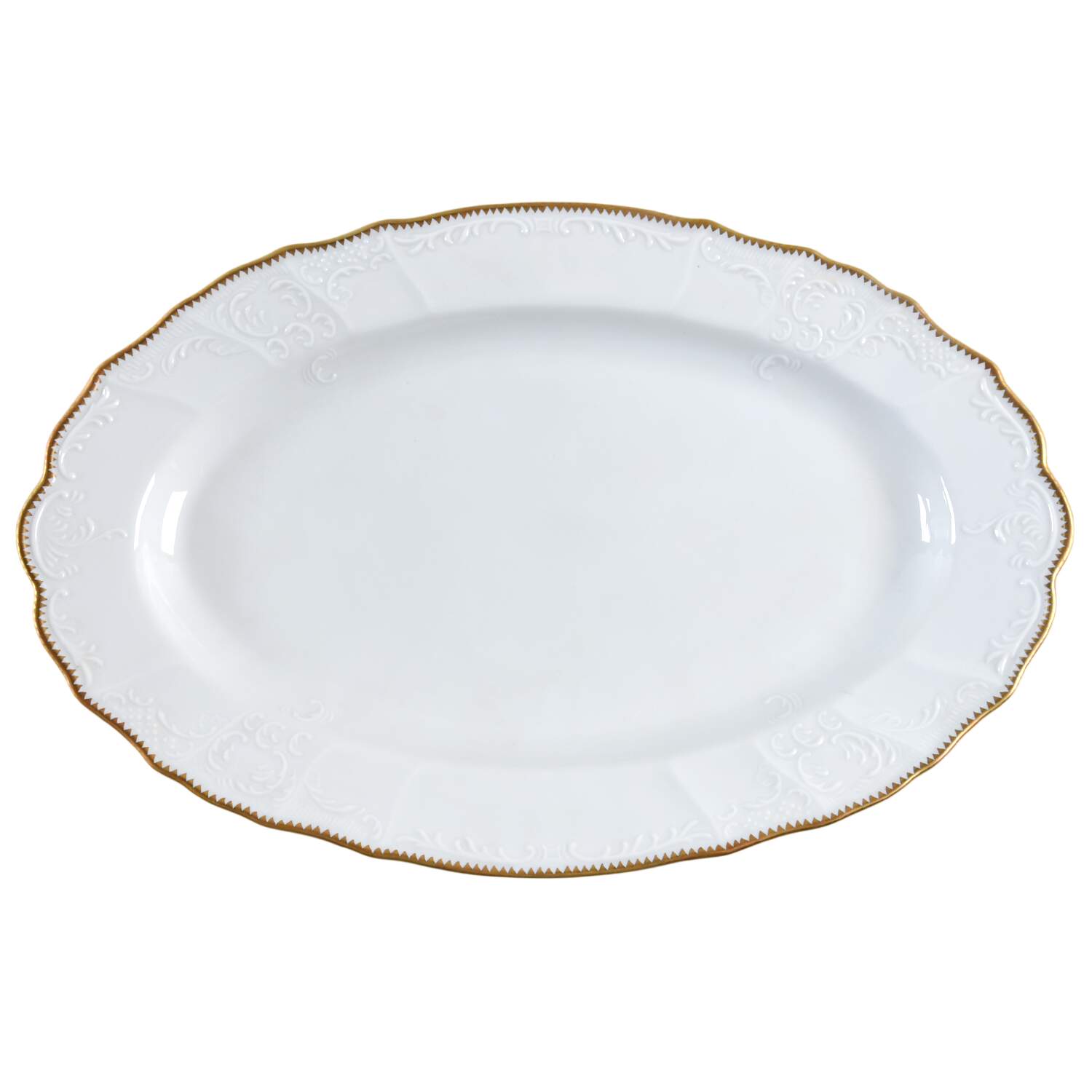Simply Anna Gold 14" Oval Serving Platter by Anna Weatherley-1