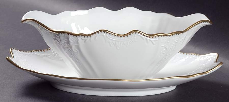 Simply Anna Gold Gravy Boat with Attached Underplate by Anna Weatherley-1