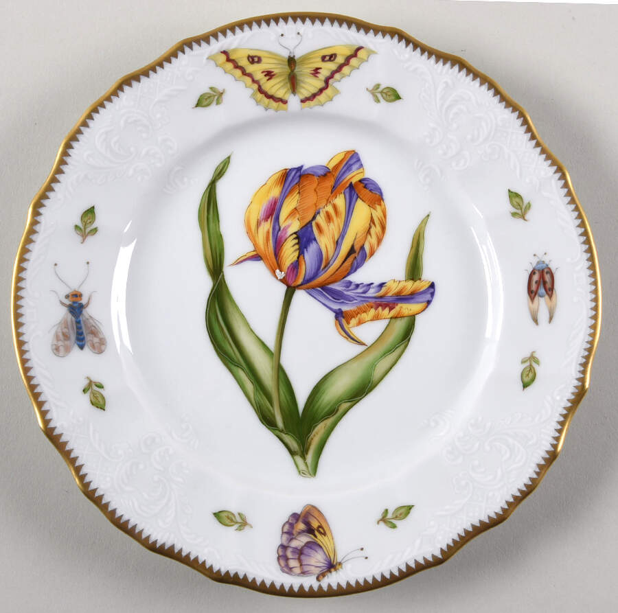 Old Master Tulips Salad Plate by Anna Weatherley-1