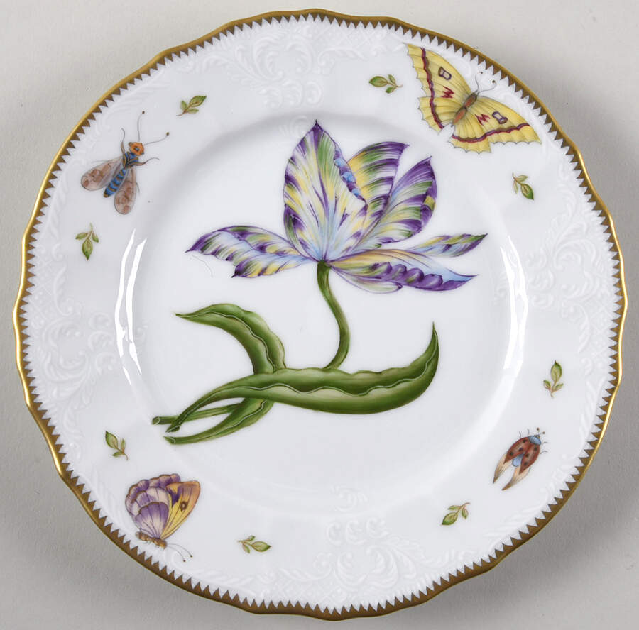 Old Master Tulips Salad Plate by Anna Weatherley-1