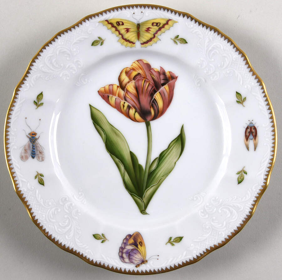 Old Master Tulips Salad Plate by Anna Weatherley-1