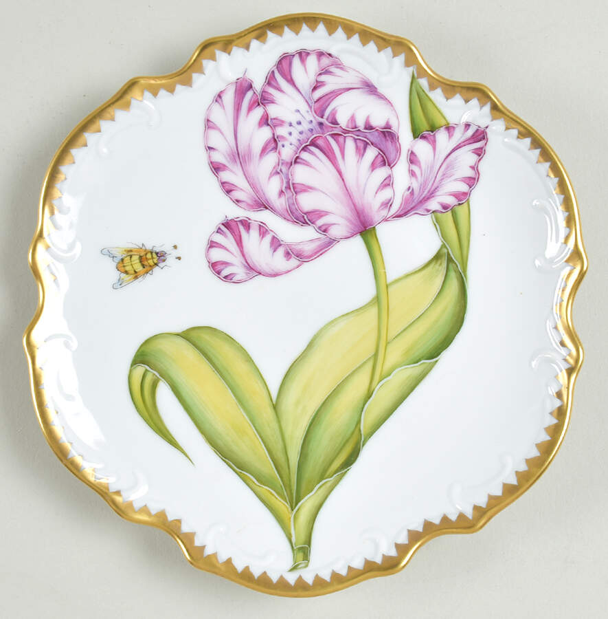 Old Master Tulips Bread & Butter Plate by Anna Weatherley-1