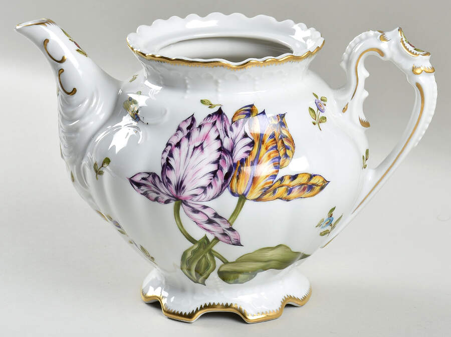 Old Master Tulips Teapot No Lid by Anna Weatherley-1