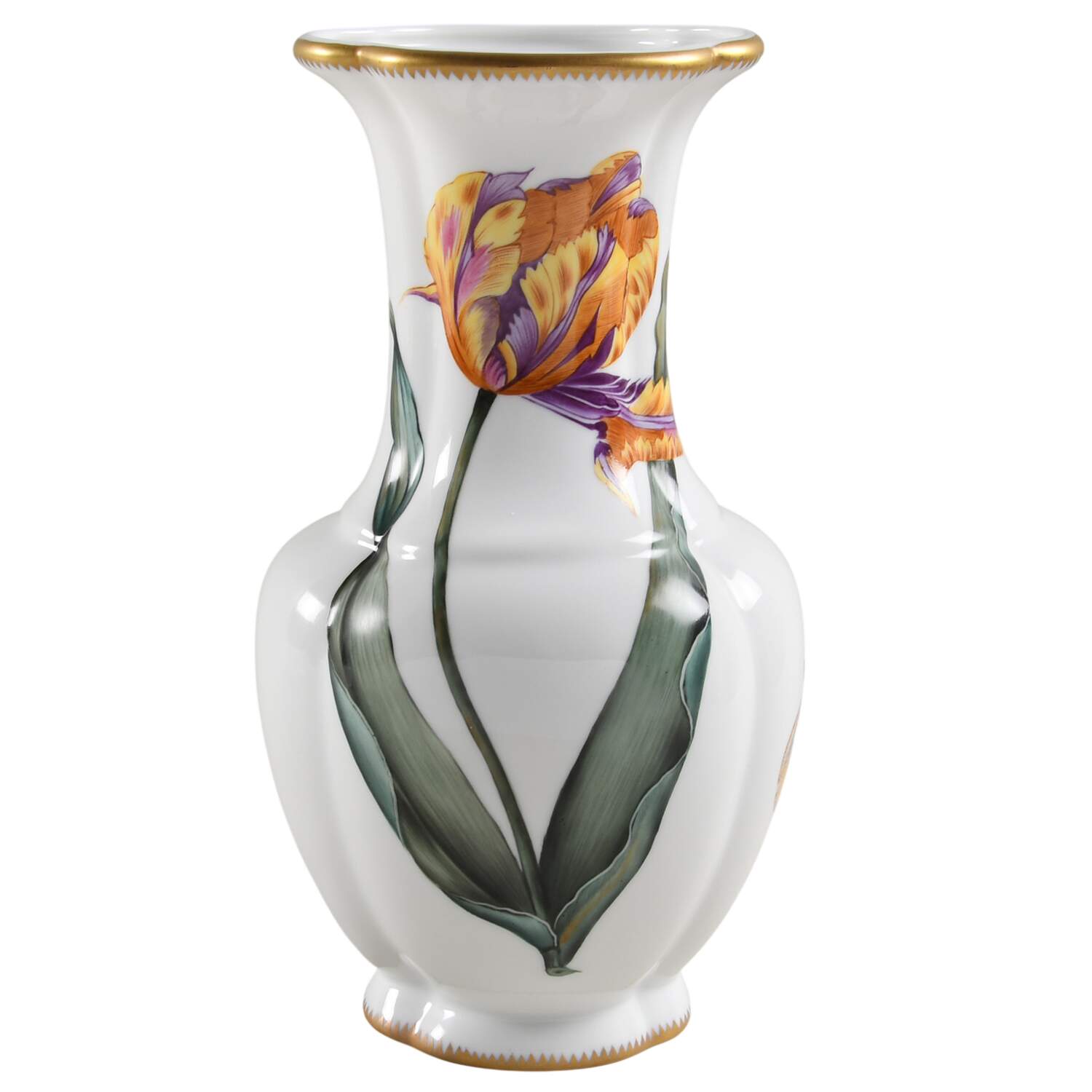 Old Master Tulips 10" Vase by Anna Weatherley-1