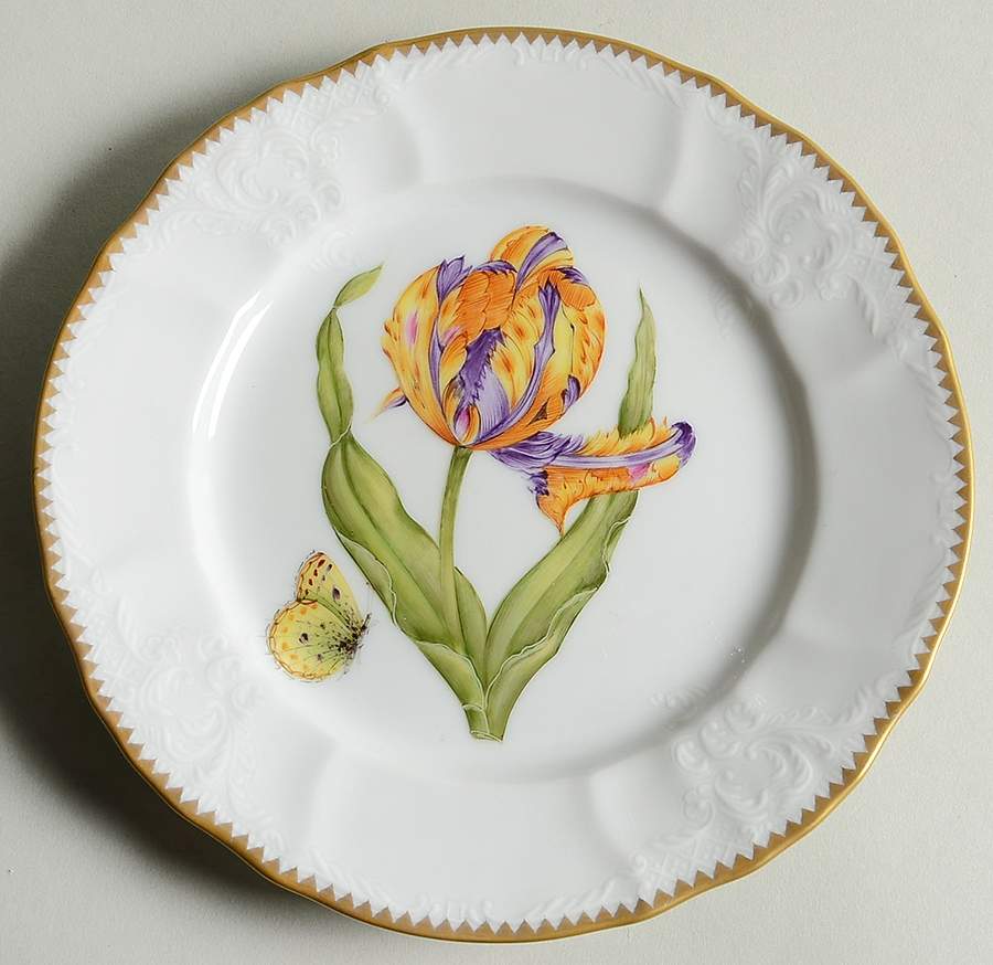 Old Master Tulips Salad Plate by Anna Weatherley-1