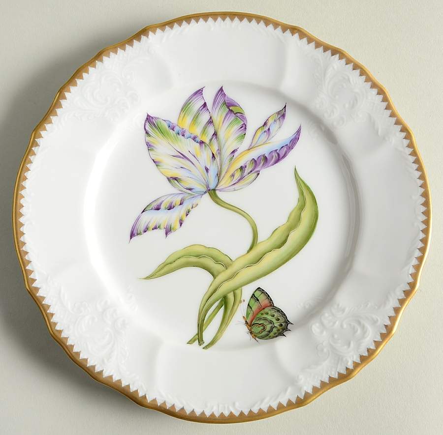 Old Master Tulips Salad Plate by Anna Weatherley-1