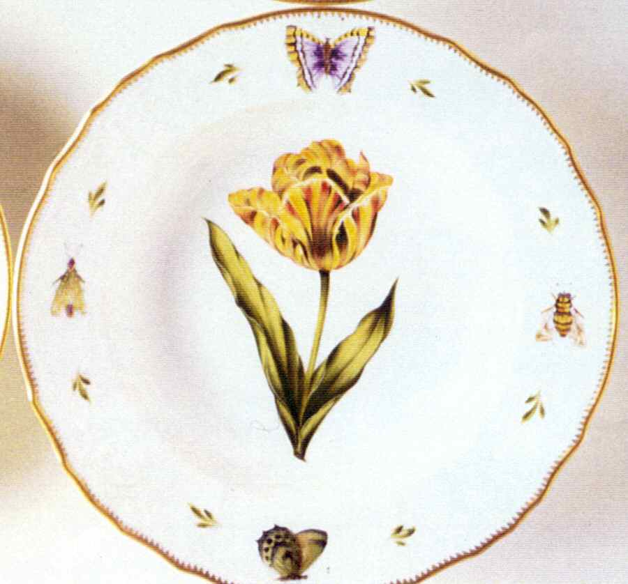 Old Master Tulips Large Rim Soup Bowl by Anna Weatherley-1