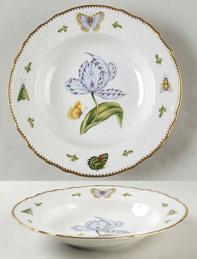 Old Master Tulips Large Rim Soup Bowl by Anna Weatherley-1