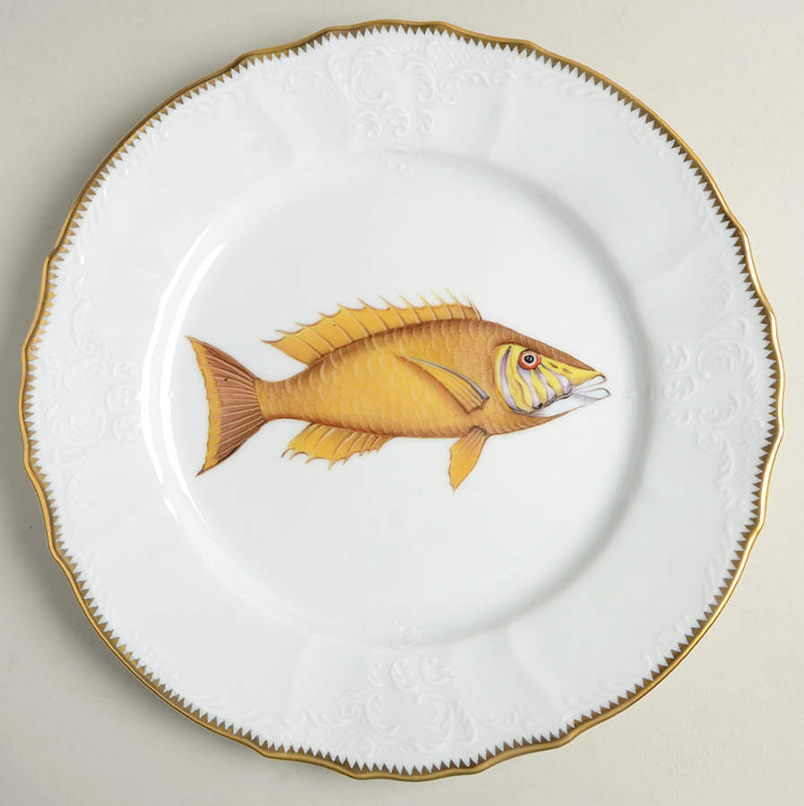 Antique Fish Luncheon Plate by Anna Weatherley-1