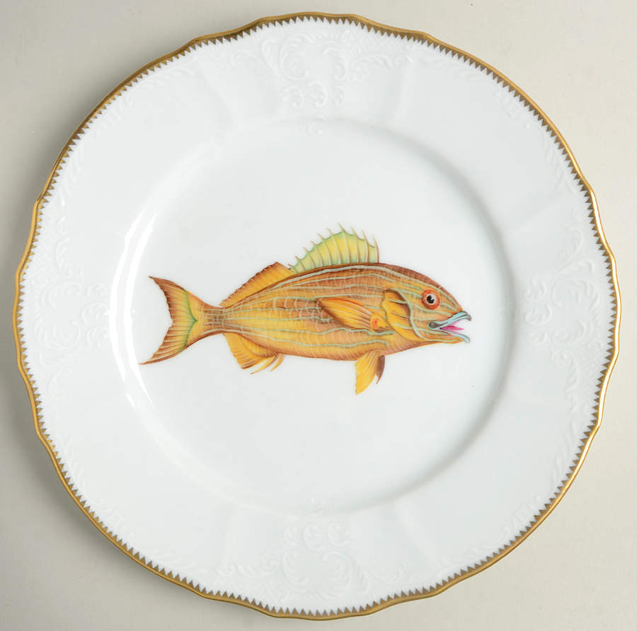 Antique Fish Luncheon Plate by Anna Weatherley-1