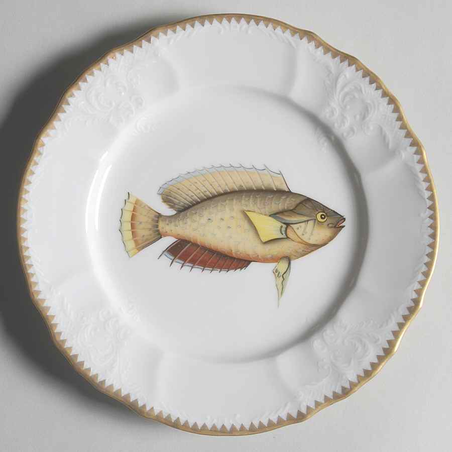 Antique Fish Salad Plate by Anna Weatherley-1