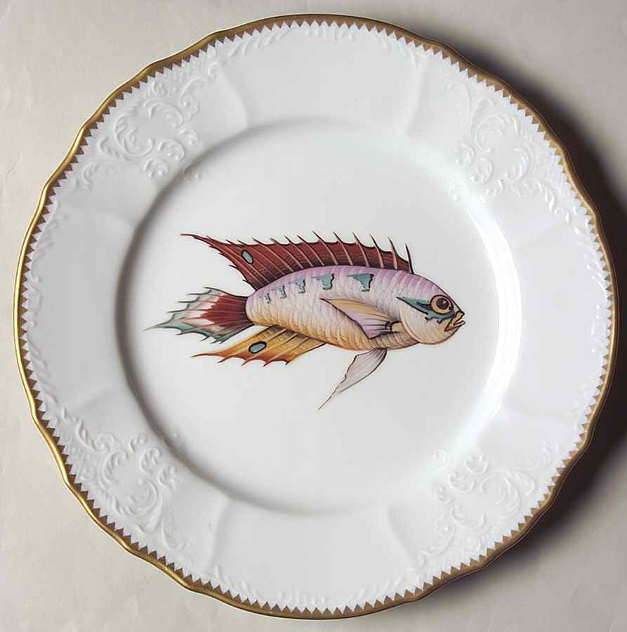Antique Fish Luncheon Plate by Anna Weatherley-1