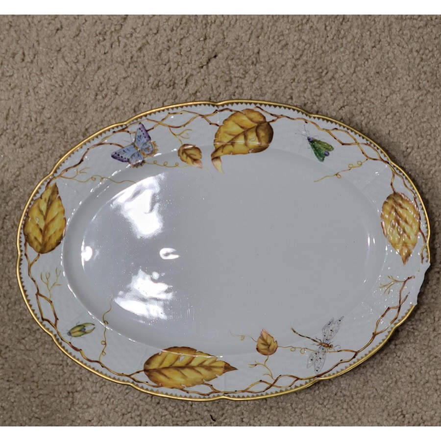 Autumn Impressions 15" Oval Serving Platter by Anna Weatherley-1