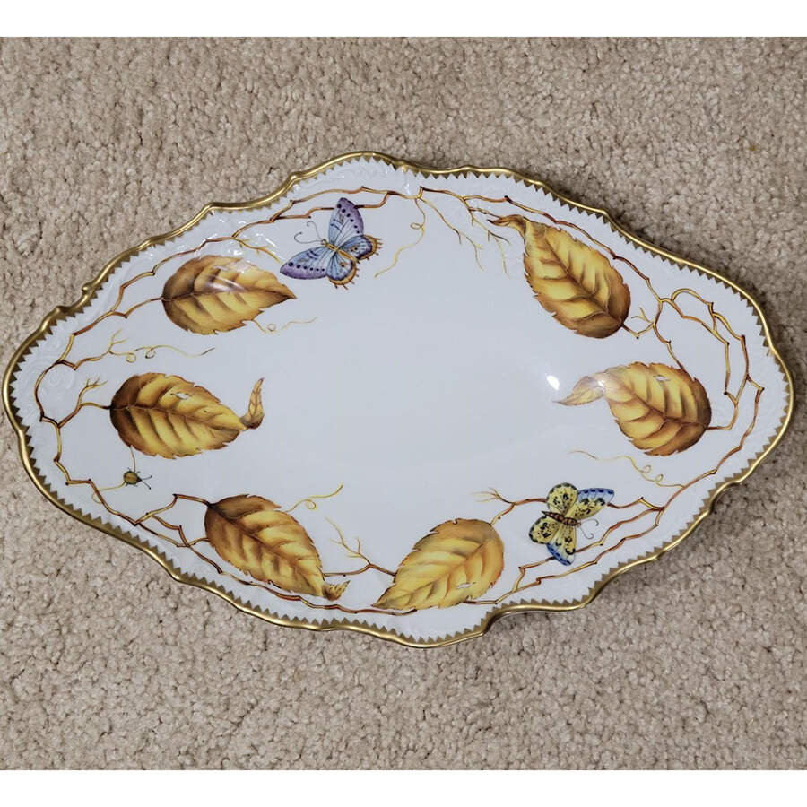 Autumn Impressions 10" Oval Vegetable Bowl by Anna Weatherley-1