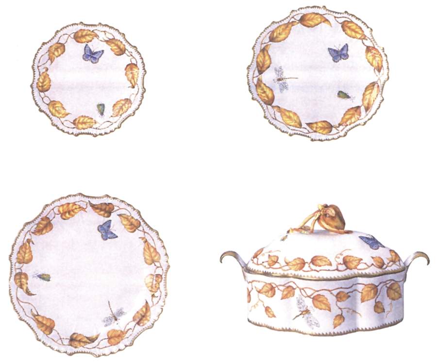 Autumn Impressions 10" Round Scalloped Dish by Anna Weatherley-1