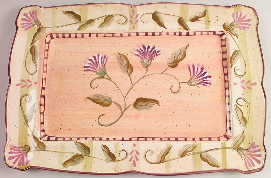Ibiza 16" Rectangular Serving Platter by 222 Fifth (PTS)-1
