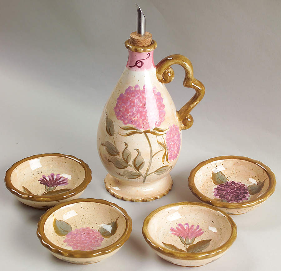 Ibiza Oil Jar Drizzler with 4 Motif Dipping Dish by 222 Fifth (PTS)-1