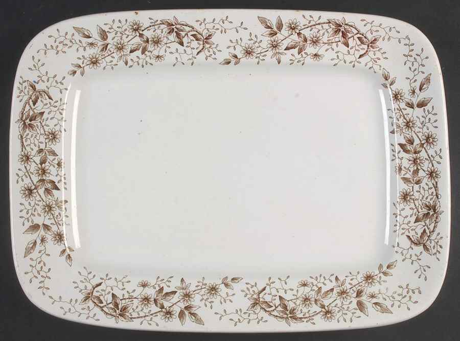 Elsmere Brown Rectangular Serving Platter by AF & Co-1