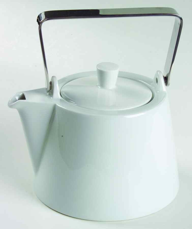 Tric White (Weiss) Teapot & Lid by Arzberg-1