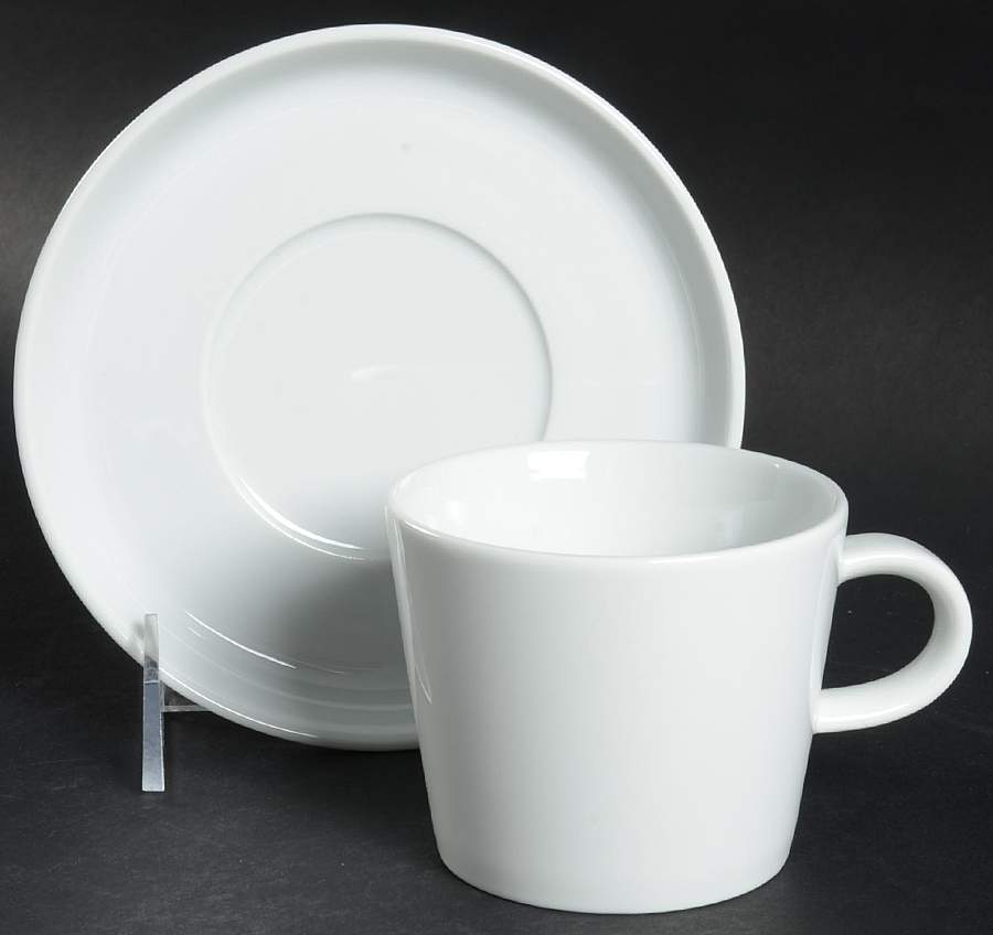 Bianca Flat Cup & Saucer Set by Arzberg-1
