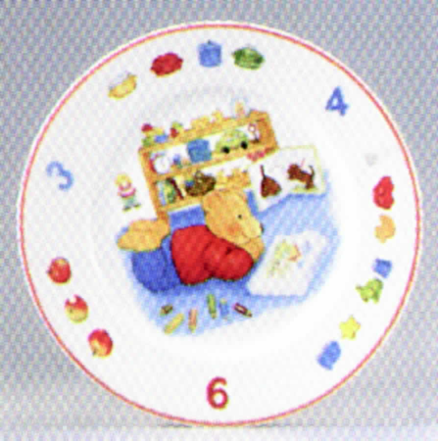Can You Count Dear Bear? Red Child's Plate by Arzberg-1